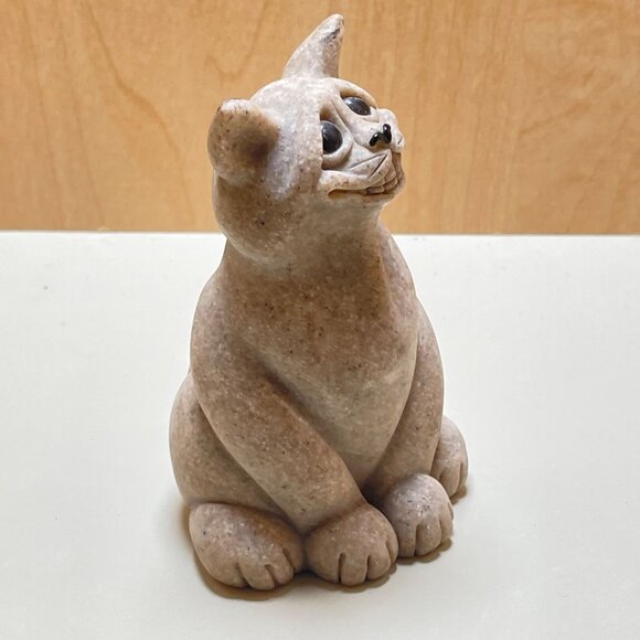 Adorable Quarry Critters Cat “Chico” 2000 Figurine Second Nature Design Big Smil - Picture 3 of 11